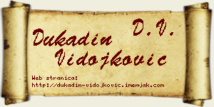 Dukadin Vidojković vizit kartica